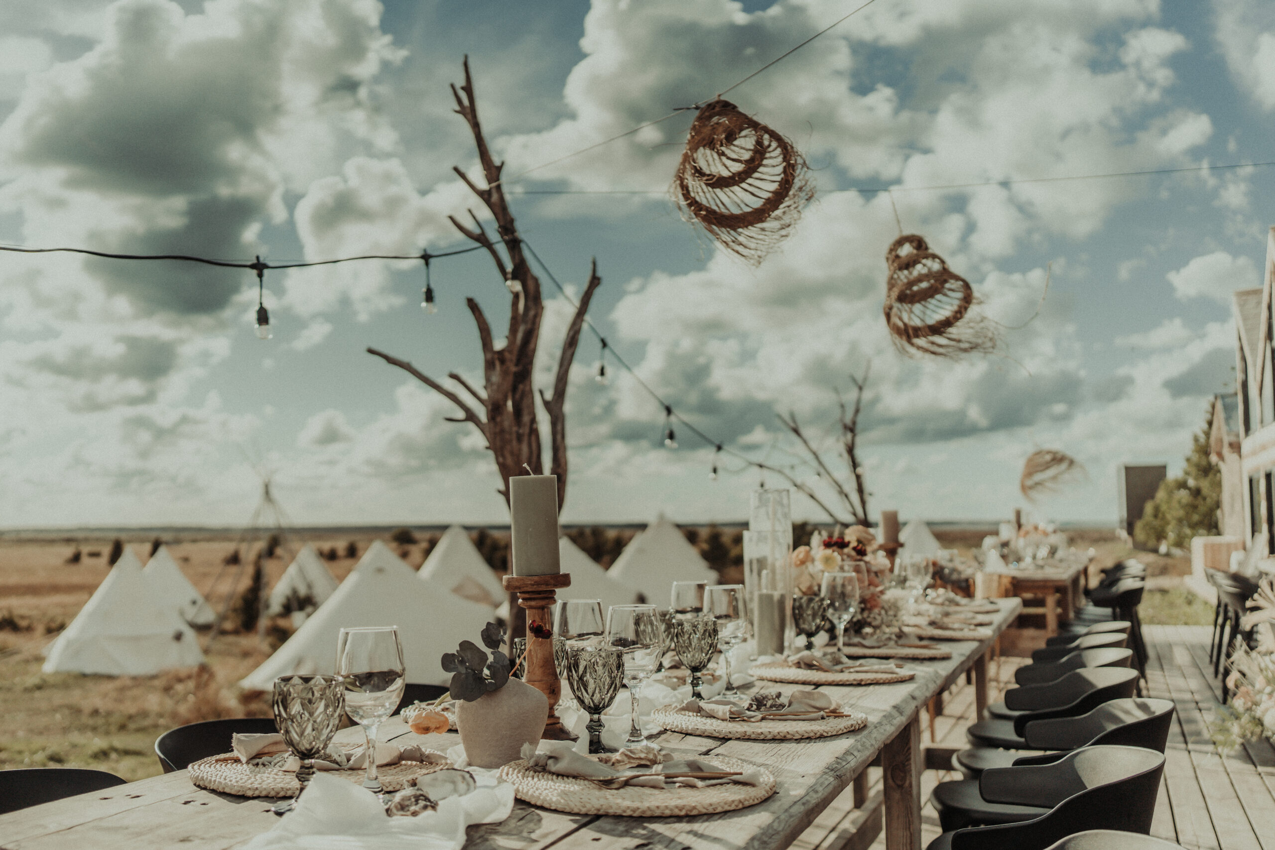 Wedding table boho style